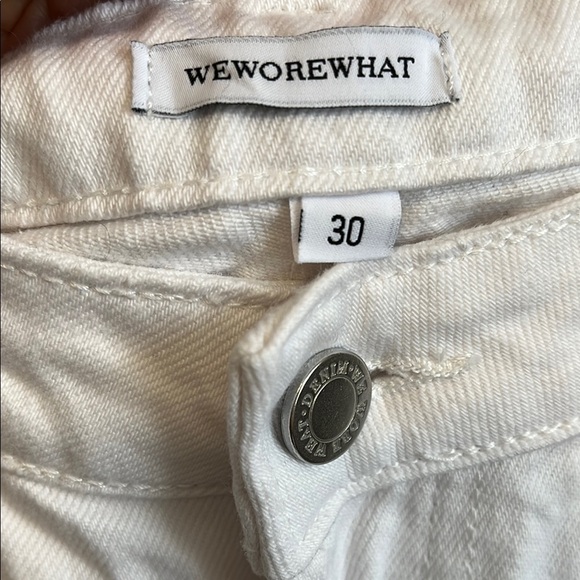WEWOREWHAT NWOT White High Waist Mom Denim Jeans, Size 30 - Picture 4 of 14